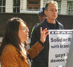 Maryam Kousha and Peter Tatchell