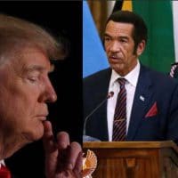 President Ian Khama of Botswana and Trump.