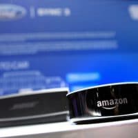 An Amazon Echo is displayed at CES 2017 at the Las Vegas Convention Center on January 5th, 2017, in Las Vegas, Nevada. (Photo: David Becker/Getty Images)