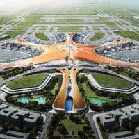 Artist's rendition of the Beijing New Airport Terminal building