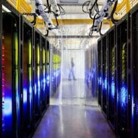 Google’s campus-network room at their data center in Council Bluffs, Iowa. (Photo: Connie Zhou/AP)