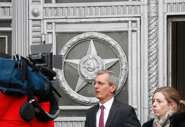 | British ambassador to Russia Laurie Bristow leaves after a meeting at the Russian foreign ministry in MoscowTuesday March 13 2018 Russia will only cooperate with Britain on the investigation into last weeks poisoning of an ex Russian spy Sergei Skripal and his daughter Yulia if it receives samples of the nerve agent that is believed to have been used Russias foreign minister Lavrov said Tuesday AP PhotoAlexander Zemlianichenko | MR Online