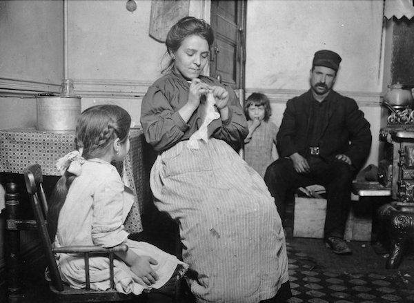 | Family sitting in living room Image by Lewis Wickes Hine | MR Online