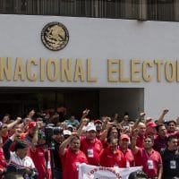 Los Mineros (Miners) union rally in Mexco