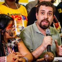 Guilherme Boulos at the electoral conference of the Socialism and Freedom Party (PSOL) on March 10, 2018