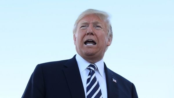 | US President Donald Trump speaks with reporters before departure from Elko Regional Airport in Elko Nevada US Oct 20 2018 | Photo Reuters | MR Online