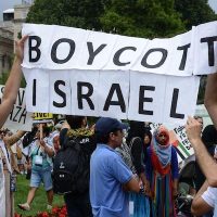 | Activists attend a pro BDS march Stephen MelkisethianFlickr | MR Online