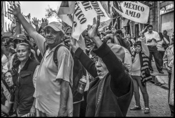 | In the main square zocalo these people came to cheer the inauguration of Andres Manuel López Obrador part of a crowd estimated at over a million | MR Online