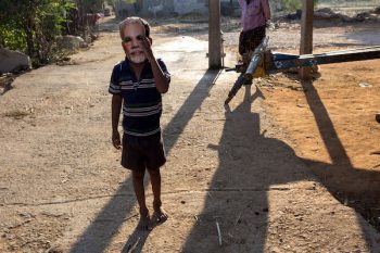 | A boy in a Modi mask | MR Online