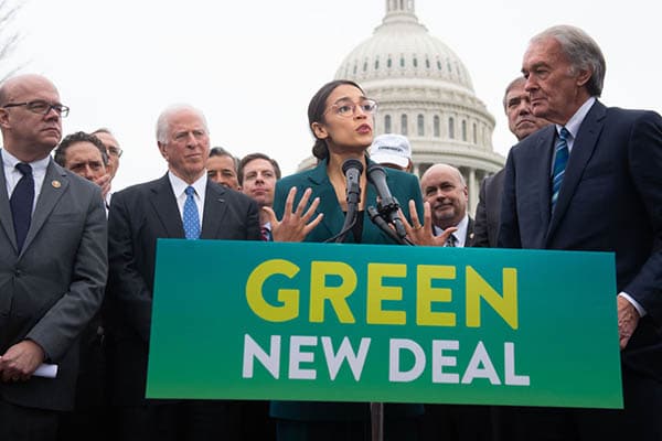 | US Representative Alexandria Ocasio Cortez Democrat of New York and US Senator Ed Markey R Democrat of Massachusetts | MR Online