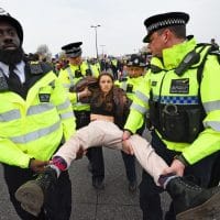 XR protest at Waterloo Bridge