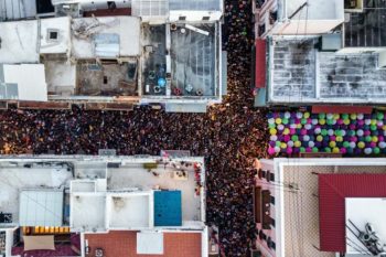 | Protesters on the streets outside Fortaleza Photo Xavier Garcia | MR Online