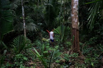 | Members of the Uru Eu Wau Wau including Arima and his son Awapu patrol for illegal land clearing The protected Uru Eu Wau Wau forests contain important river basins that feed the rest of the region including land used by cattle ranchers and soy farmersPhotos Gabriel Uchida | MR Online