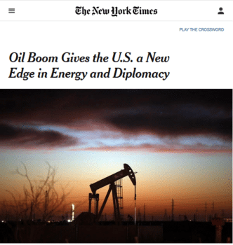 | The main downside of the oil boom seen by the New York Times 2319 is that it might drive down prices too much | MR Online