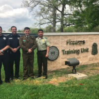 Calderón Mariscal (center-right) at the FBI training academy