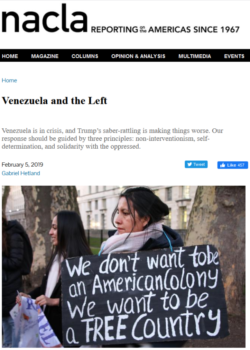 | and in NACLA 2519 the left position is that Maduro was not democratically electedmainly because people who had tried to overthrow the government were not allowed to run for president | MR Online