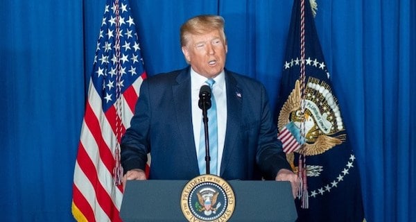 | President Donald J Trump delivers remarks on the death of Soleimani at Mar a Lago on Friday January 3 2010 in Palm Beach Florida Official White House Photo by Shealah Craighead | MR Online