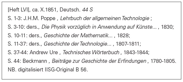 Source: IISG, search.socialhistory.org Figure 2: Contents of Notebook B51 (1851)