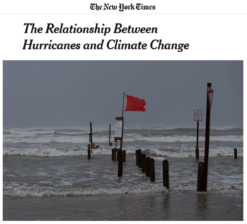 | Theory and computer modeling suggest an increase in storm intensity in a warmer world the New York Times 82517 acknowledges | MR Online