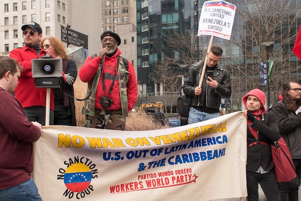 | Feb 23 Protest No US war on Venezuela No US War on Venezuela nowaronVenezuelaorg | MR Online