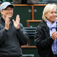 Bill Gates Bill Gates and Martina Navratilova at the French Open in Paris, France. Photo | NJO | STAR MAX | IPx