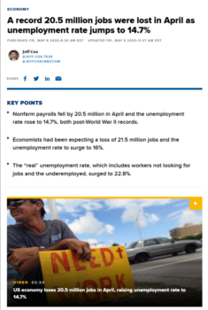 | For CNBC 5820 a key point was that economists had been expectingthe unemployment rate to surge to 16 | MR Online