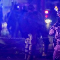 A member of the Air National Guard stands during a protest against the deaths of Breonna Taylor by Louisville police and George Floyd by Minneapolis police in Louisville, Kentucky, on May 31, 2020. Photo: Bryan Woolston/Reuters