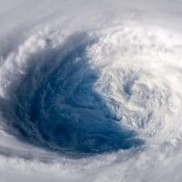 Category 5 Super Typhoon Trami, on its way to Japan and Taiwan in September, 2018. Image courtesy of European Space Agency/Alexander Gerst.