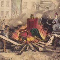 Burning the throne of King Louis Philippe: Paris, 25 February 1848.