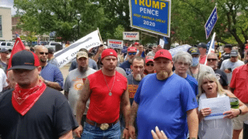 | Supporters of Donald Trump menacing attendees at a rally for Louie Gohmerts political opponent YouTube 72920 | MR Online