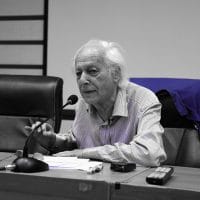 Samir Amin at Tsinghua University, Beijing, 2018