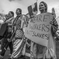 Yakima Nation Native Americans and Immigrants March to Celebdrate May Day