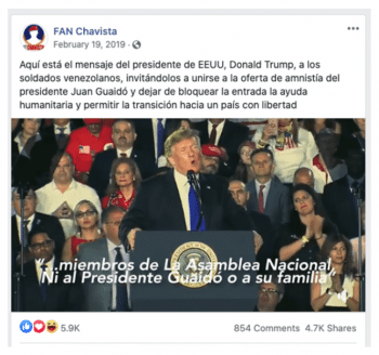 | Venezuelan opposition propaganda on a CLS Strategies run Facebook page | MR Online