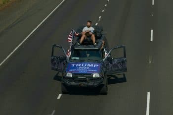 | President Donald Trumps supporters hold a rally and caravan in Oregon City Oregon on September 7 2020 Photo Allison DinnerAFPGetty Images | MR Online