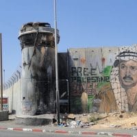 Qalandia Checkpoint, the biggest crossing in Jerusalem municipality from one side of the separation wall to the other. Photo courtesy of the Socialistische Partij, Netherlands/Flickr.