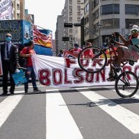 The Grito dos Excluídos (‘Cry of the Excluded’) mobilisation brings together post office workers on strike and educators who are occupying the streets in downtown Campinas (Brazil), 7 September 2020. Guilherme Gandolfi/Fotos Públicas