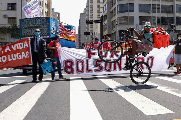 | The Grito dos Excluídos Cry of the Excluded mobilisation brings together post office workers on strike and educators who are occupying the streets in downtown Campinas Brazil 7 September 2020 Guilherme GandolfiFotos Públicas | MR Online