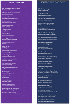 | The Commons and John Clare Enclosed two Poems by Ciarán ORourke inspired by the writings of Peter Linebaugh First published in Irish Pages | MR Online