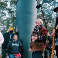 | Warriors of the Sunrise addressing media after the lighting of a ceremonial fire to kick off Sovereignty Camp 2020 | MR Online