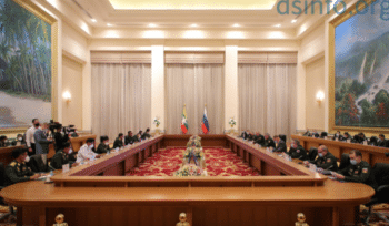 | BEFORE the Russian military delegation led by Sergei Shoigu right meets the Myanmar delegation in Naypyitaw formerly Yangon Rangoon on January 22 2021 Note the Myanmar Navy commander Admiral Tin Aung San second from left | MR Online