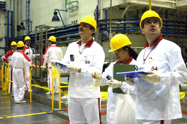 | IAEA safeguard inspectors in a 2005 training exercise at Slovakias Mochovce nuclear power plant Dean Calma IAEA Flickr | MR Online