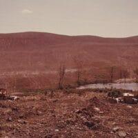 Strip mined land being recontoured by coal companies, Morristown, Ohio, 1974. Photo: Erik Calonius. via Wikimedia Commons.