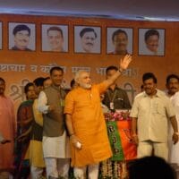 Narendra Modi at the BJP Public Meeting Public Meeting in Pune on 14th July 2013 (Photo: Wikimedia Commons - Narendra Modi)