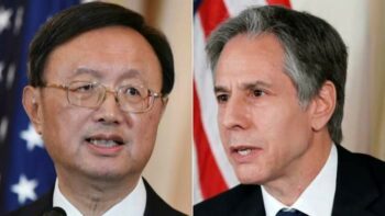 | Yang Jiechi the top Chinese foreign policy official left and Antony Blinken US Secretary of State in Anchorage Alaska in March Blinken angered the Chinese by lecturing them on human rights even before the meeting began Source ftcom | MR Online