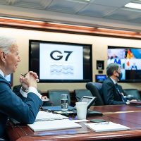 This morning, I met with my fellow G7 leaders for the first time as president. I made clear that America is back at the table — and I’m committed to working with them to control the pandemic and address the shared challenges we face. Date: 19 February 2021 Source: https://www.facebook.com/POTUS/photos/a.107570957986108/136030625140141/?type=3&theater (Photo: The White House)