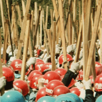 Red hat protest