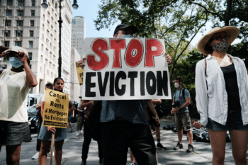 | Activists protest against evictions near New York City Hall on Aug 11 2021 | MR Online