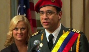 | Parks and Recreation star Amy Poehler with caricatured Venezuelan Chavista in 2009 episode of NBC comedy Source sepinwallblogspotcom | MR Online