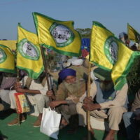 Farmers protesting India’s new agricultural laws in 2020.