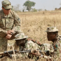 U.S. Army trainers drill Nigerian soldiers in Jaji between Jan. 15 and Feb. 22, 2018